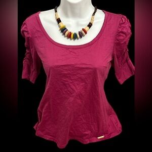 Vintage style Classics rushed sleeves Top